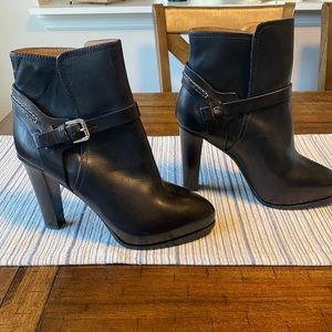 Ralph Lauren Collection Black Booties- Size 38.5, 4 inch heel